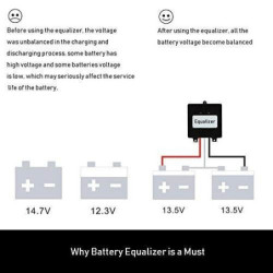 Ecualizador para baterias 12V 24V o 2 baterias Balanceador