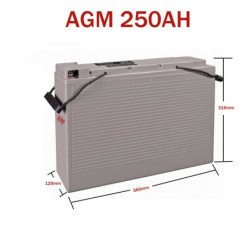 Batería solar AGM 250Ah / 12v PlusEnergy FT12-250