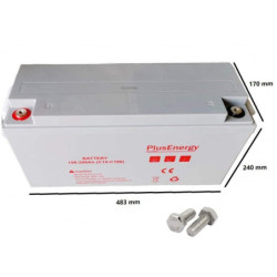 Batería solar AGM 200Ah / 12 v PlusEnergy TP12-200