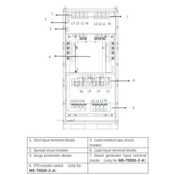 DEYE MS-TS500-2-A Generador y carga de respaldo