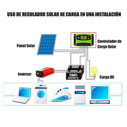Regulador solar 20A PWM 12v / 24v