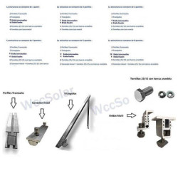 Estructura Alu Suelo 4 paneles