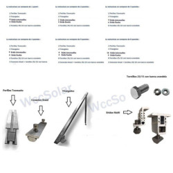 Estructura Alu Suelo 8 paneles