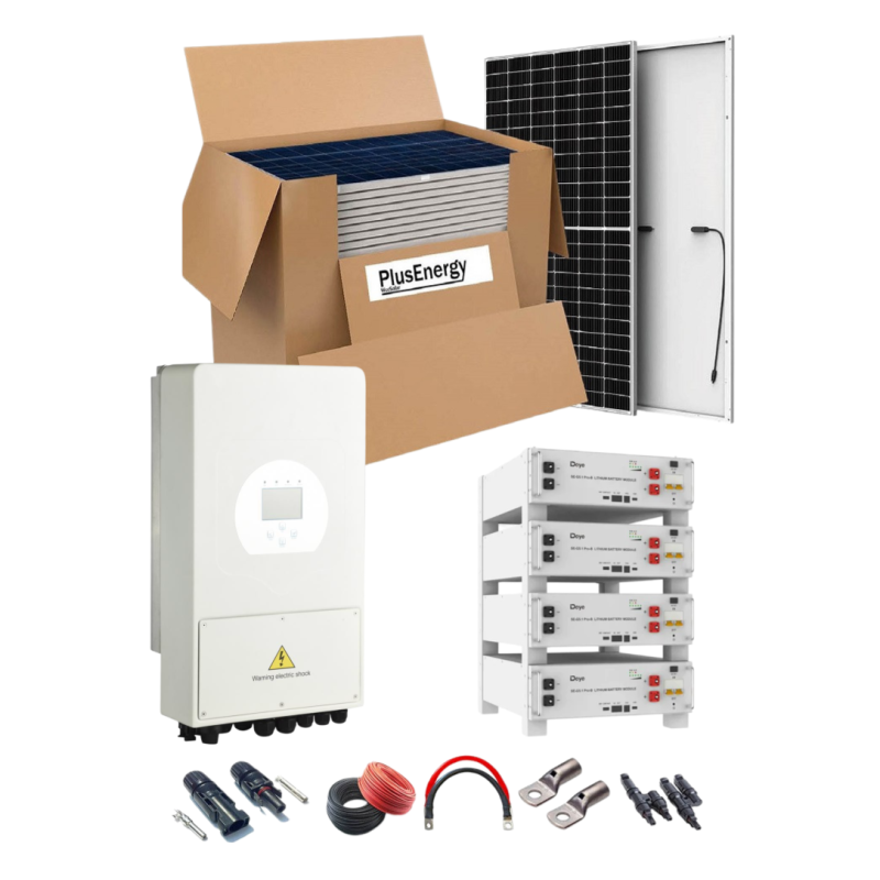 Kit Solar 48V 12KW con Inversor Híbrido y Baterías de Litio 25kWh