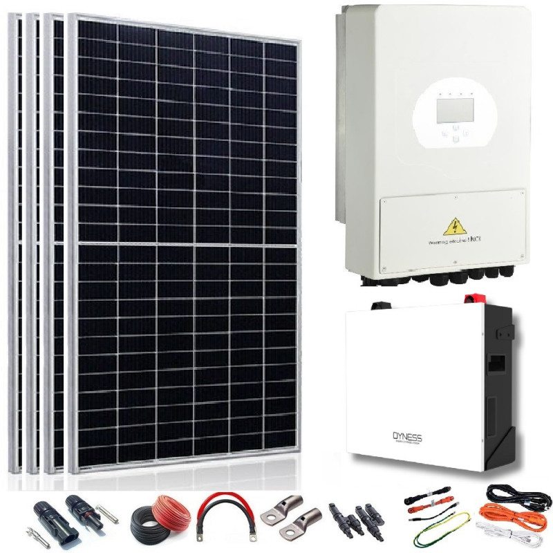Kit Solar 5400W 48VDC a 230VAC Híbrido Con Batería Litio Dyness
