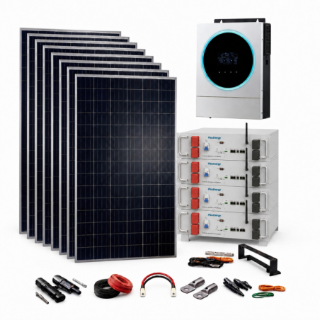 Kit Solar 48V 5000W con Inversor 6kW y Batería Litio PlusEnergy