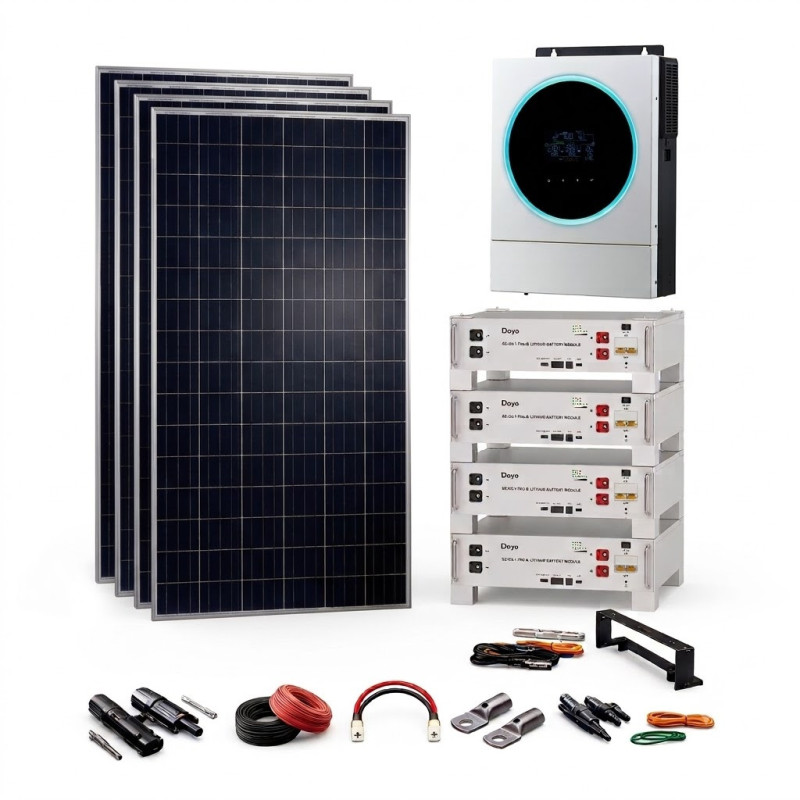 Kit Solar 3500W 48VDC a 230VAC Con Batería Litio Deye SE-G pro b 5.1 kw
