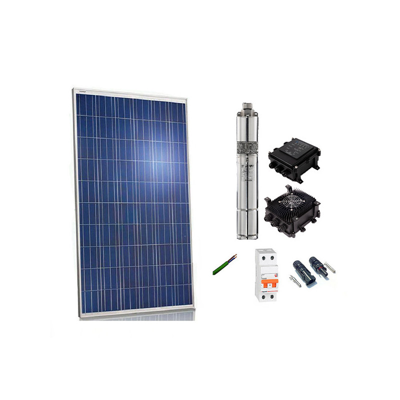 Kit solar Bombeo 300w Caudal max. 1200 Litros/hora Altura 35 m