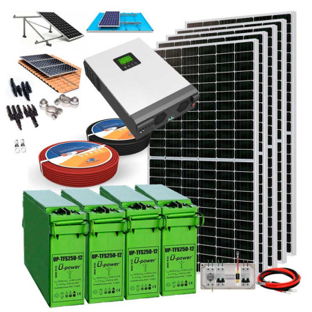 Kit Solar 24V 2000W con Inversor Híbrido