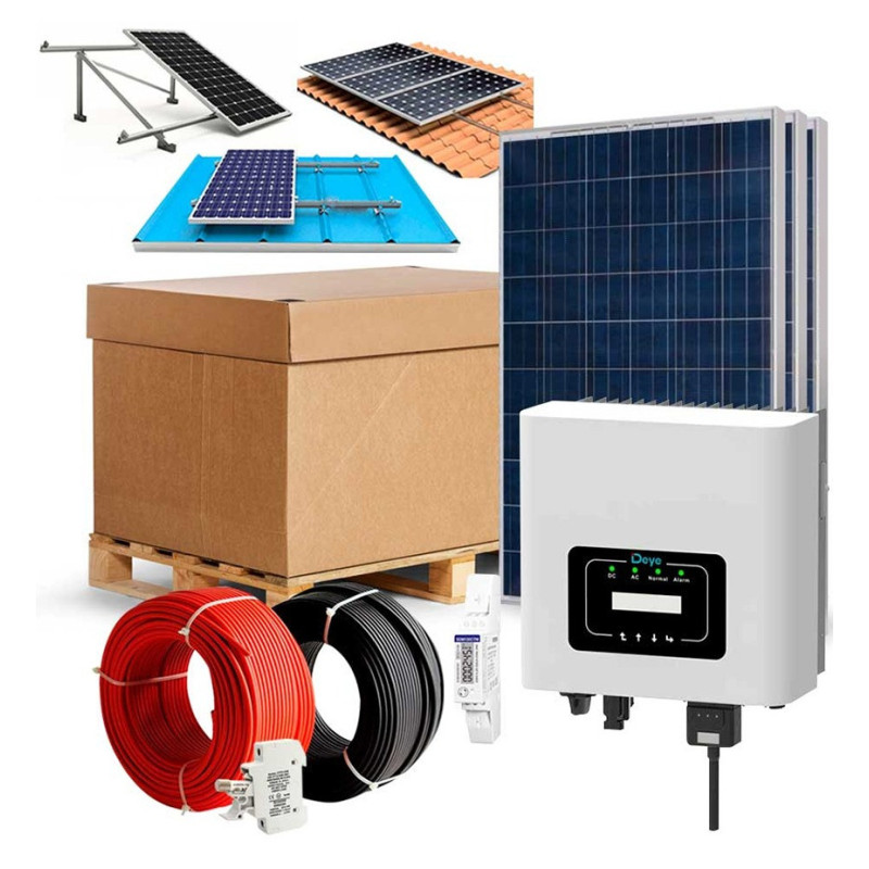 Kit solar 3000wh Autoconsumo Inyección a RED