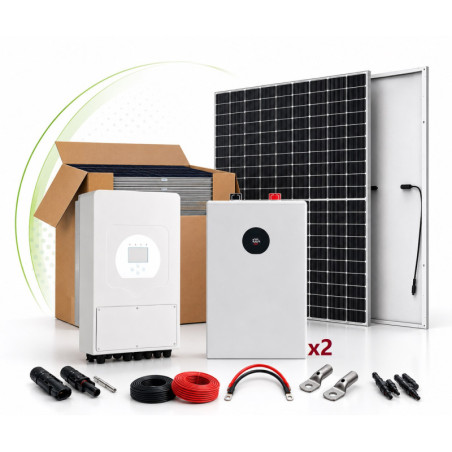 Kit Solar Híbrido de 12KW 48VDC a 380VAC con Batería SE-F16 32KWH