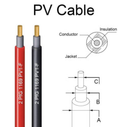Cable Solar 6mm² Negro Enerflex XL 6,0