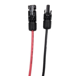 Conjunto de Cable Solar rojo y negro 6mm² con conectores