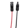 Conjunto de Cable Solar rojo y negro 10mm² con conectores