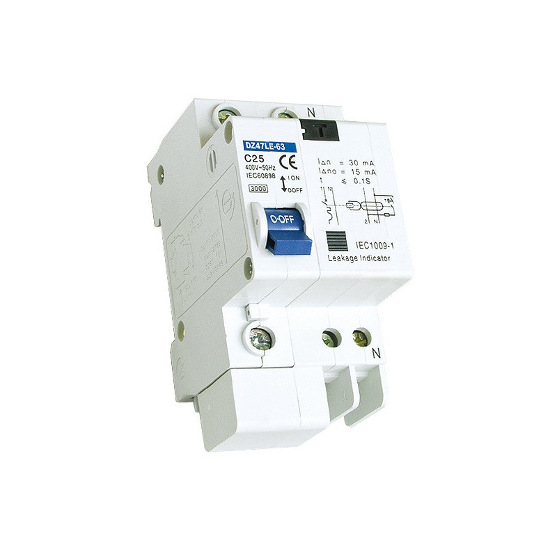 Interruptor Diferencial Residencial 1P+N 6A 10A 16A 25A 40A