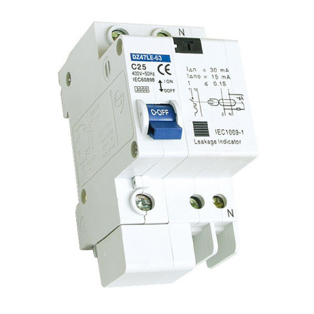 Interruptor Diferencial Residencial 1P+N 6A 10A 16A 25A 40A