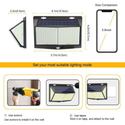 288 LED Sensor de Movimiento Wall Light