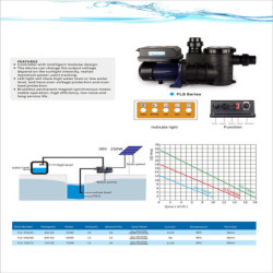 Bomba depuradora solar para piscina PlusEnergy 550w 60v