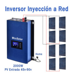 Inversor solar 2000w Monofasico Inyección a red de vertido cero