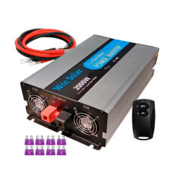 Inversor solar 2000w 12v Onda pura LCD + Mando + Cables de 16mm2 WccSolar