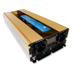 Inversor solar 2000w 12v Onda pura LCD+Mando+Cables+Cargador