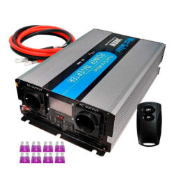 Inversor solar 3000w 12v Onda pura LCD + Mando + Cables de 16mm2 WccSolar